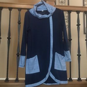 Navy and white tunic- cotton